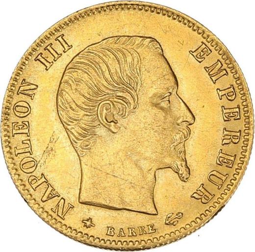 Аверс монеты - 5 франков 1860 A "Тип 1855-1860" Париж - Франция, Наполеон III