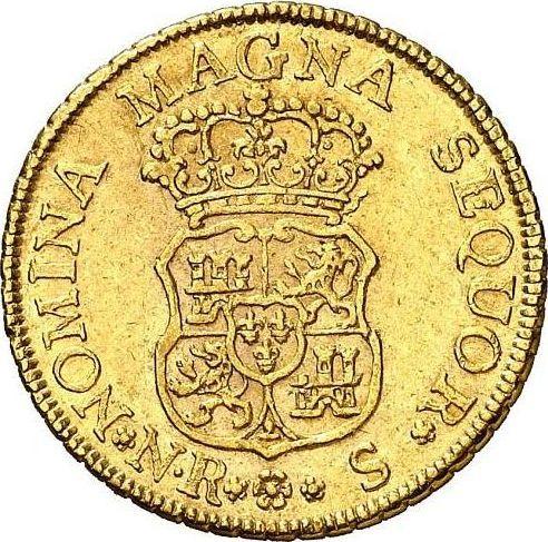 Rewers monety - 2 escudo 1757 NR S - Kolumbia