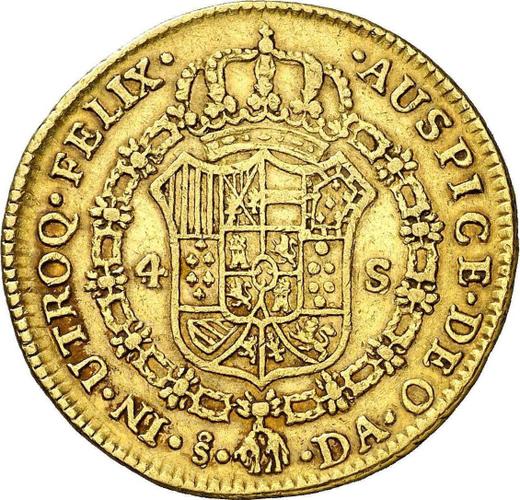 Reverse 4 Escudos 1781 So DA - Chile