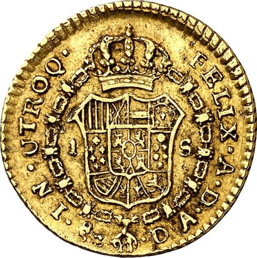 Reverse 1 Escudo 1799 So DA - Chile
