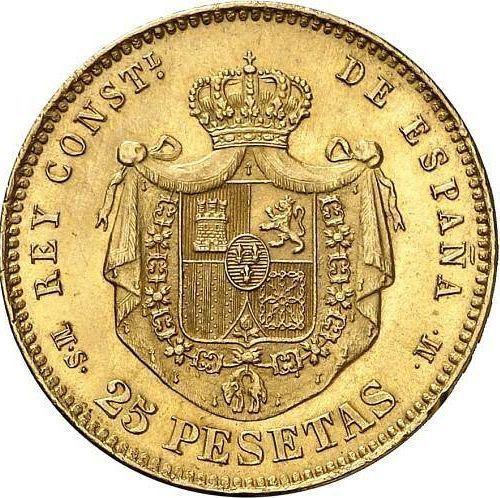 Reverse 25 Pesetas 1881 MSM - Spain