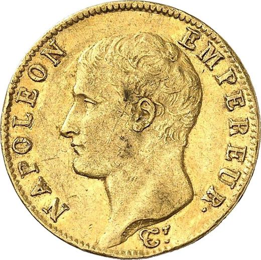 Аверс монеты - 20 франков 1806 W "Тип 1806-1807" Лилль - Франция, Наполеон I