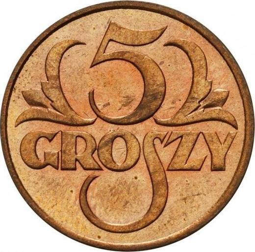 Reverse 5 Groszy 1930 - Poland