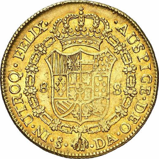 Reverse 8 Escudos 1775 So DA - Chile