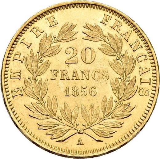 Реверс монеты - 20 франков 1856 A "Тип 1853-1860" Париж - Франция, Наполеон III