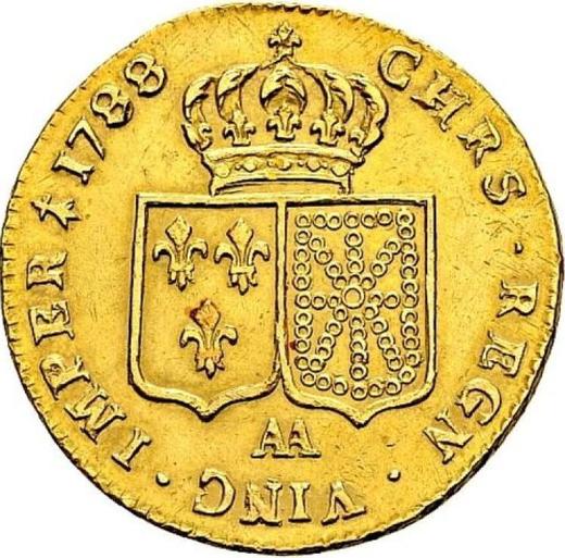 Реверс монеты - Двойной луидор 1788 AA "Тип 1785-1792" Мец - Франция, Людовик XVI
