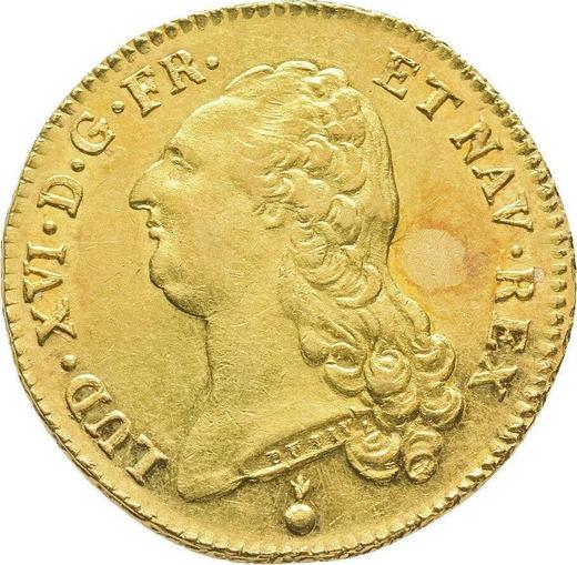 Аверс монеты - Двойной луидор 1790 AA "Тип 1785-1792" Мец - Франция, Людовик XVI