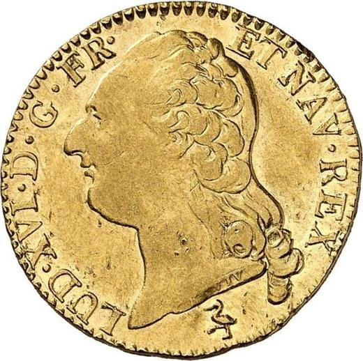 Аверс монеты - Луидор 1789 A "Тип 1785-1792" Париж - Франция, Людовик XVI