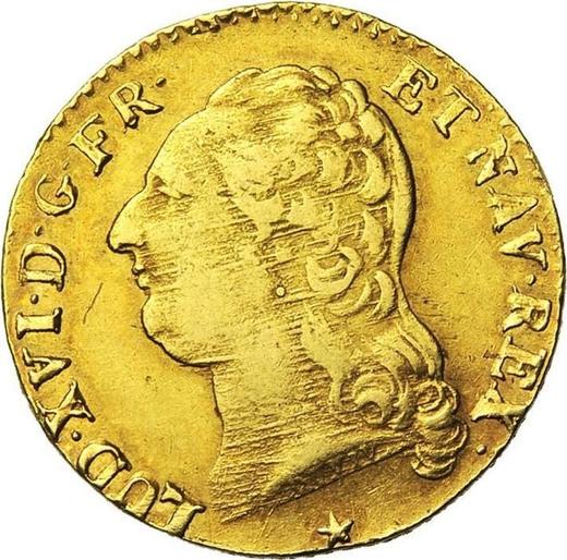 Аверс монеты - Луидор 1791 W "Тип 1785-1792" Лилль - Франция, Людовик XVI