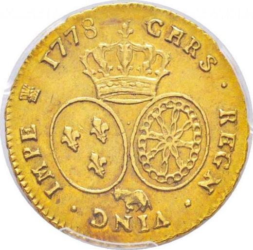 Реверс монеты - Двойной луидор 1778 "Тип 1775-1789" По - Франция, Людовик XVI