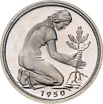 Reverse 50 Pfennig 1950 F - Germany