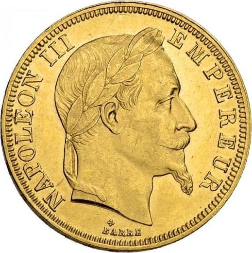 Аверс монеты - 50 франков 1863 BB Страсбург - Франция, Наполеон III