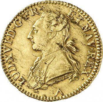 Аверс монеты - Луидор 1775 W "Тип 1774-1785" Лилль - Франция, Людовик XVI