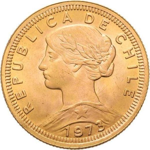 Аверс монеты - 100 песо 1973 So - Чили
