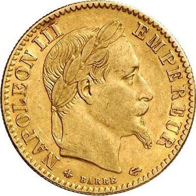 Аверс монеты - 10 франков 1866 A "Тип 1861-1868" Париж - Франция, Наполеон III