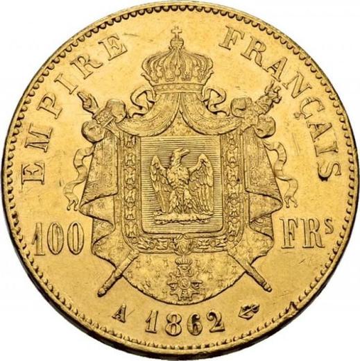Реверс монеты - 100 франков 1862 A "Тип 1862-1870" Париж - Франция, Наполеон III