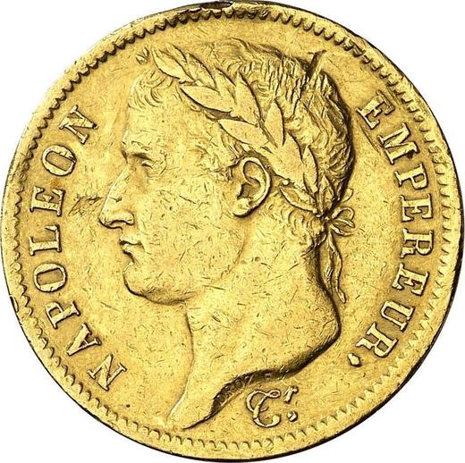 Аверс монеты - 40 франков 1812 W "Тип 1809-1813" Лилль - Франция, Наполеон I