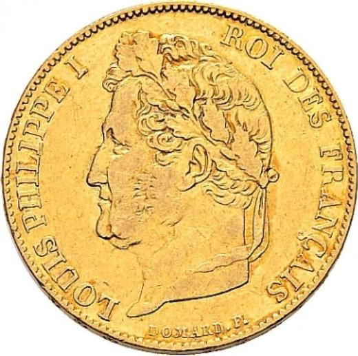 Аверс монеты - 20 франков 1834 A "Тип 1832-1848" Париж - Франция, Луи-Филипп I