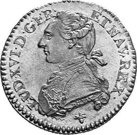 Аверс монеты - Луидор 1776 H "Тип 1774-1785" Ля-Рошель - Франция, Людовик XVI