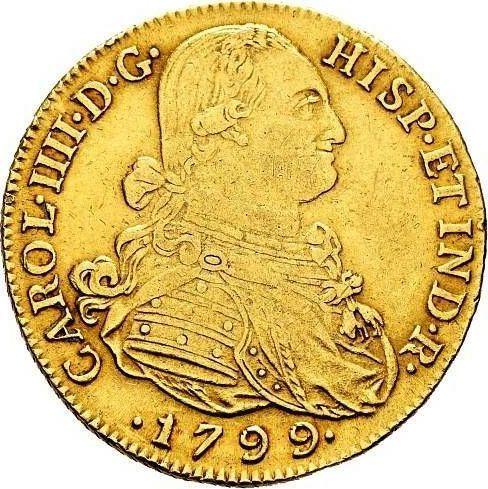 Obverse 8 Escudos 1799 NR JJ - Colombia