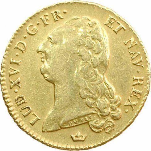 Аверс монеты - Двойной луидор 1790 M "Тип 1785-1792" Тулуза - Франция, Людовик XVI