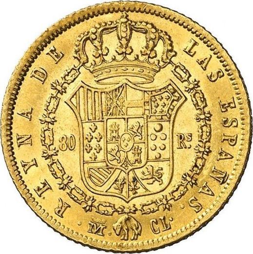 Reverse 80 Reales 1839 M CL - Spain