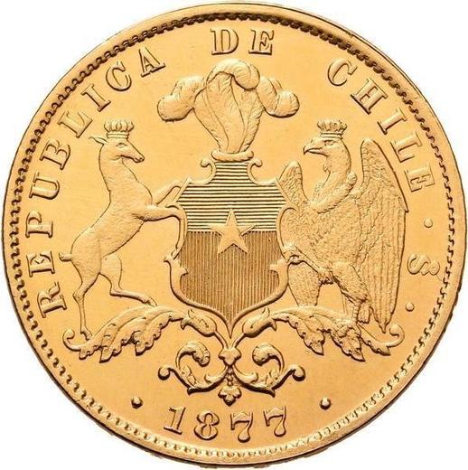 Reverse 10 Pesos 1877 So - Chile