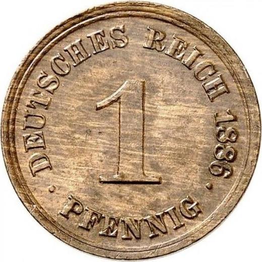 Obverse 1 Pfennig 1886 D - Germany