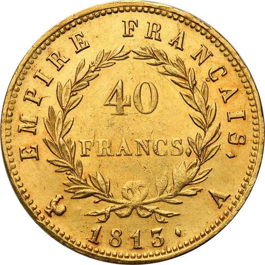 Reverse 40 Francs 1813 A "Type 1809-1813" Paris - France, Napoleon I
