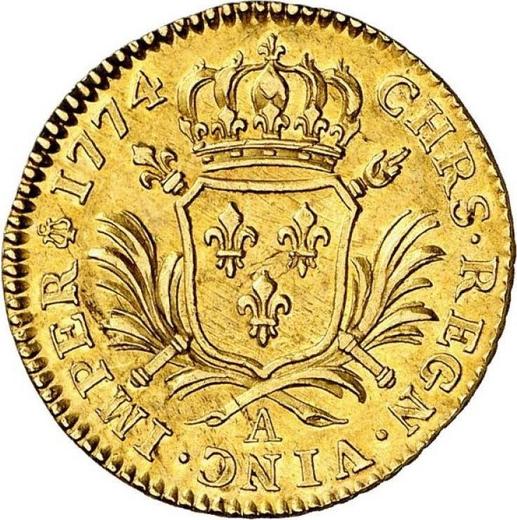 Реверс монеты - Луидор 1774 A Париж - Франция, Людовик XVI