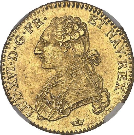 Аверс монеты - Двойной луидор 1778 M "Тип 1775-1789" Тулуза - Франция, Людовик XVI