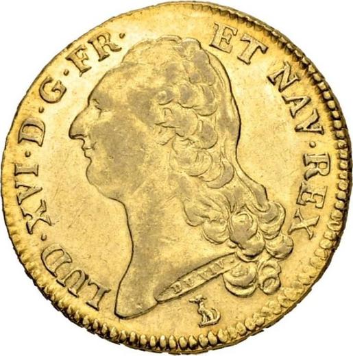 Аверс монеты - Двойной луидор 1786 T "Тип 1785-1792" Нант - Франция, Людовик XVI