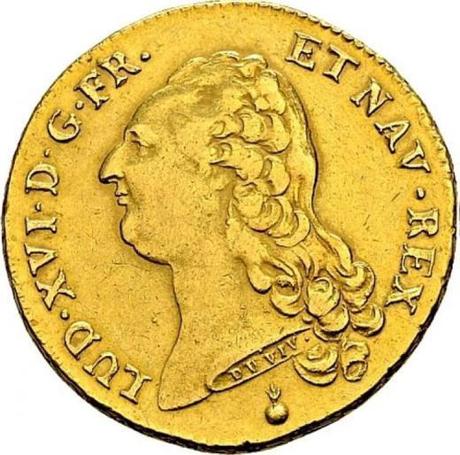 Аверс монеты - Двойной луидор 1788 AA "Тип 1785-1792" Мец - Франция, Людовик XVI