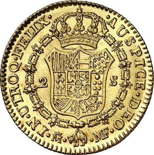 Reverse 2 Escudos 1799 M MF - Spain