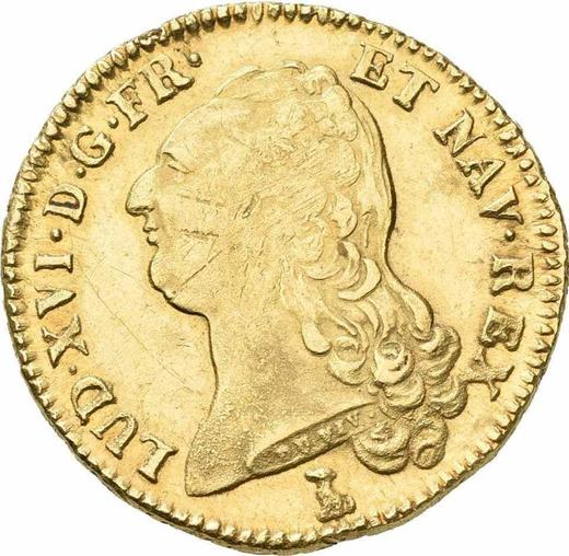 Аверс монеты - Двойной луидор 1787 T "Тип 1785-1792" Нант - Франция, Людовик XVI