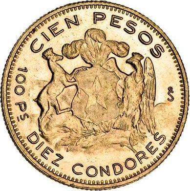 Reverse 100 Pesos 1964 So - Chile