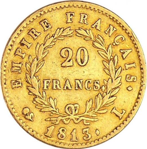 Реверс монеты - 20 франков 1813 L "Тип 1809-1815" Байонна - Франция, Наполеон I