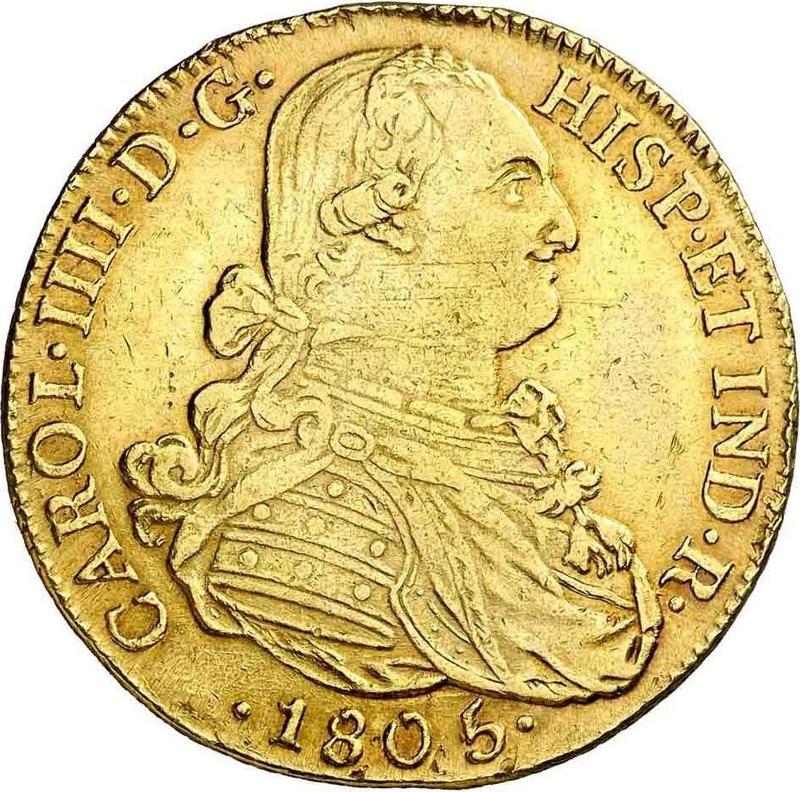 8 Escudos 1805 NR JJ - Colombia - Coin Value