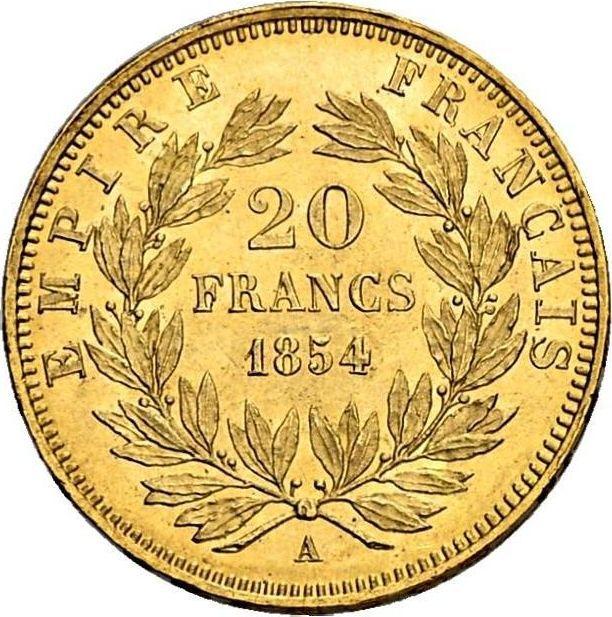 20 Francs 1854 A Paris - France - Coin Value
