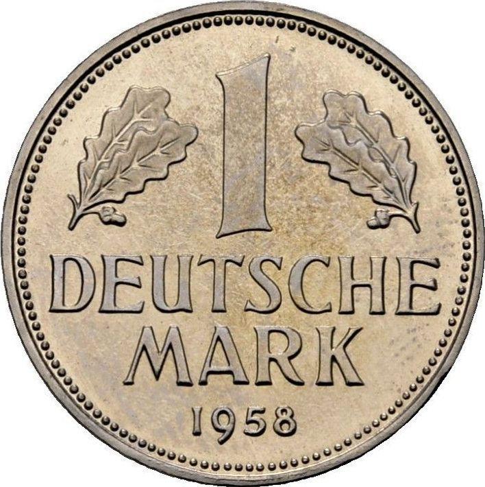 1 Mark 1958 F - Germany - Coin Value